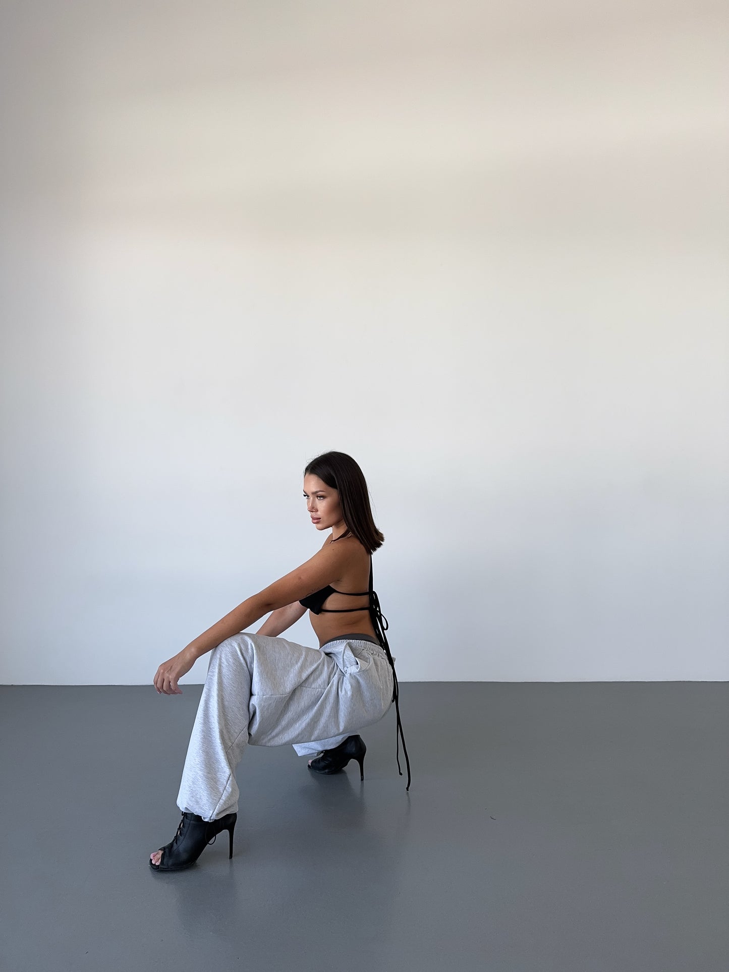 Grey Oversize Hip Hop Dance Pants