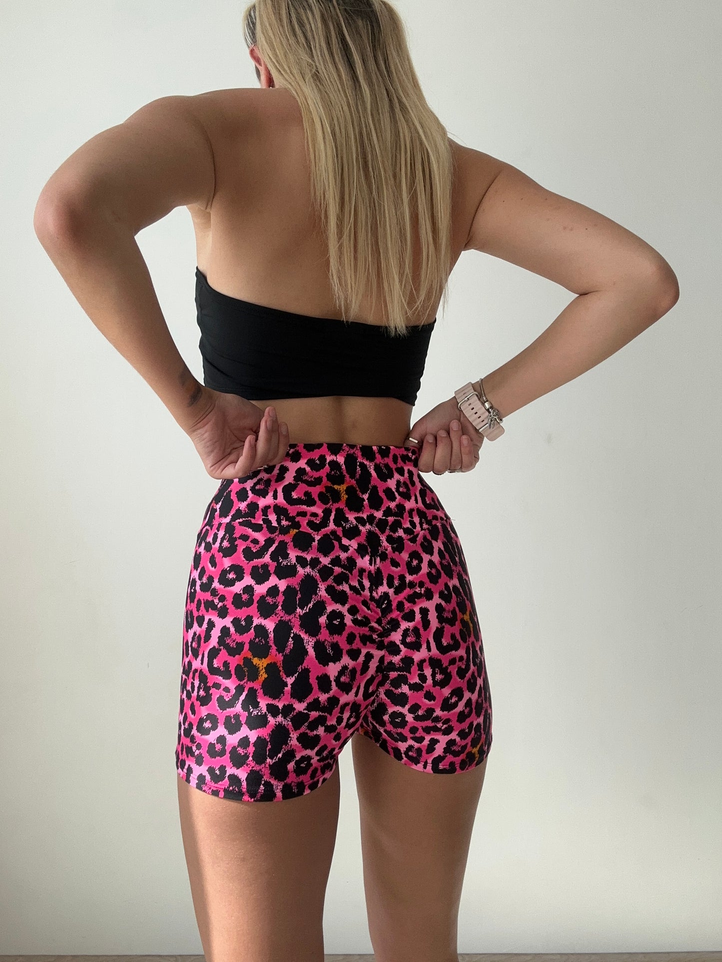 Pink Leopard Booty Dance Shorts