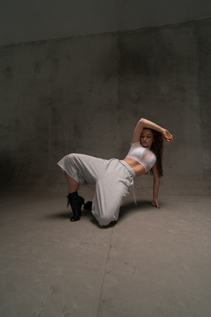 Grey Oversize Hip Hop Shorts