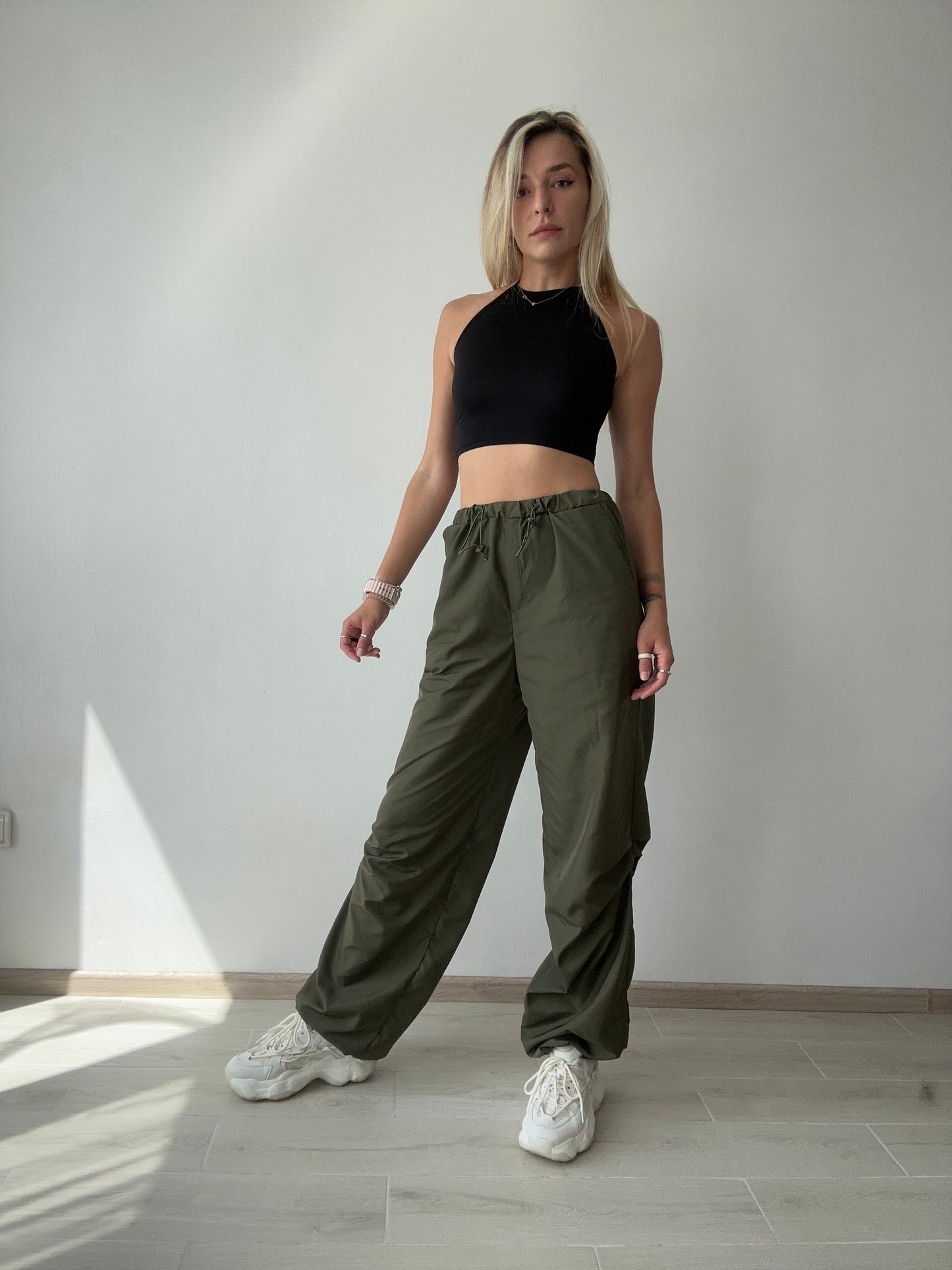 Black High Neck Tank Crop Top