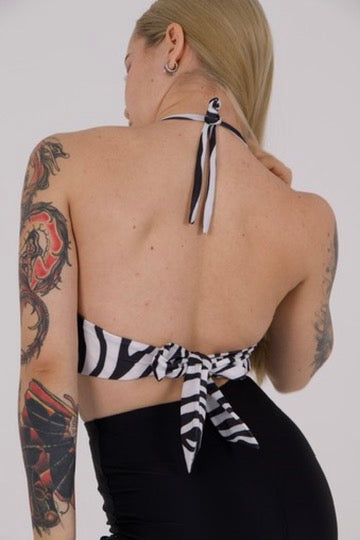 Zebra Ring Halter Top