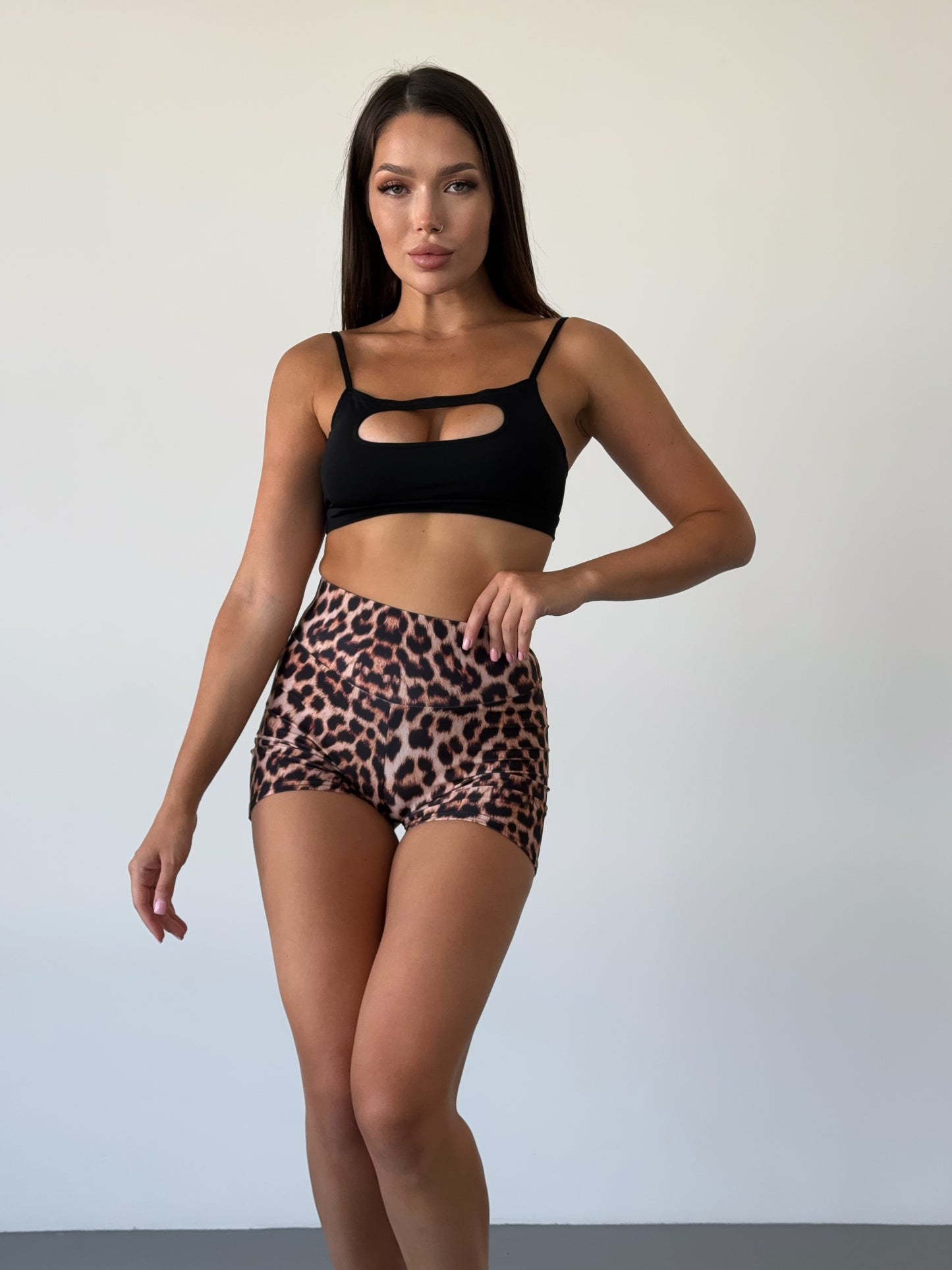 Black Strappy Oval Cut Out Top