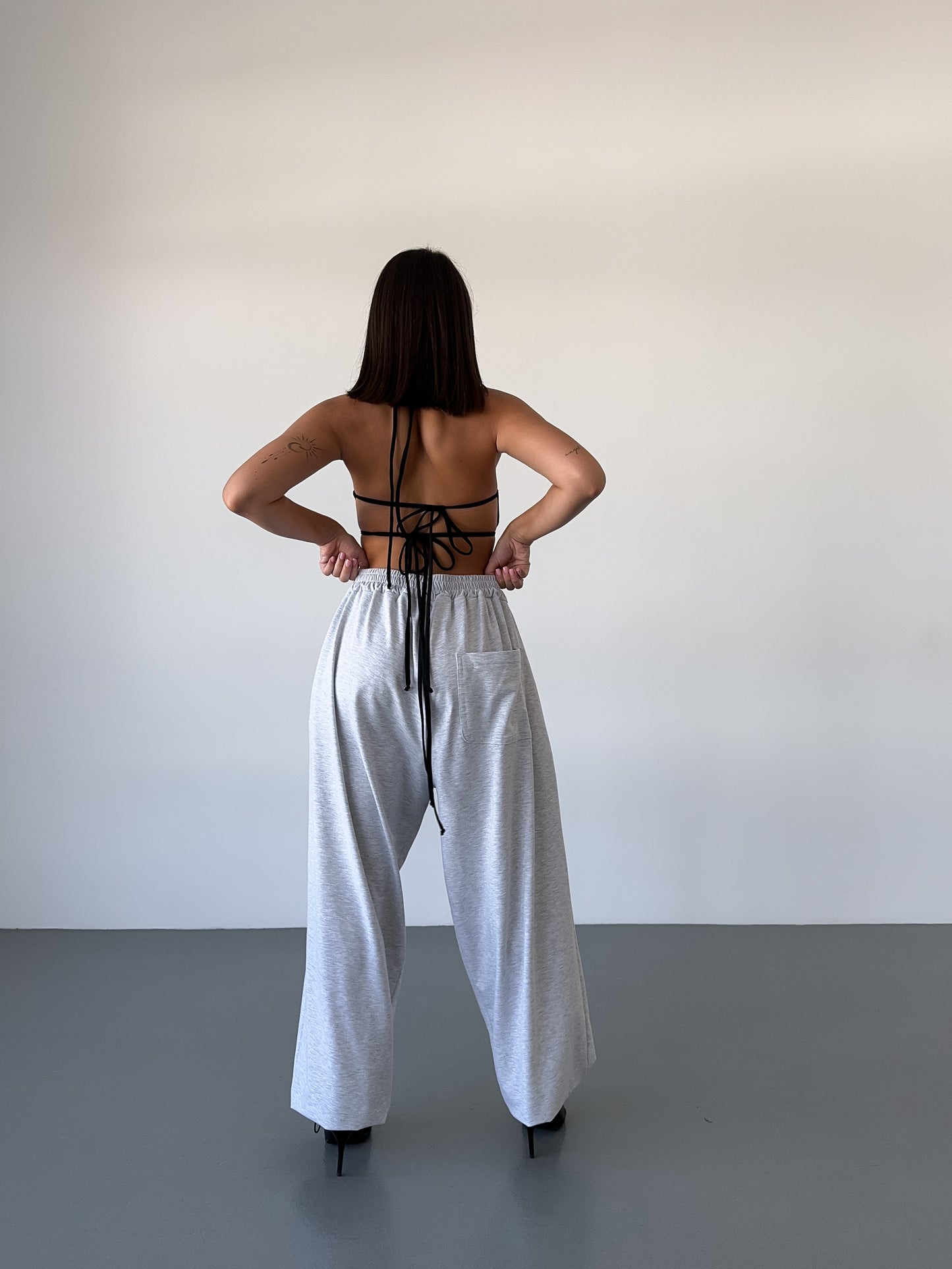 Grey Oversize Hip Hop Dance Pants