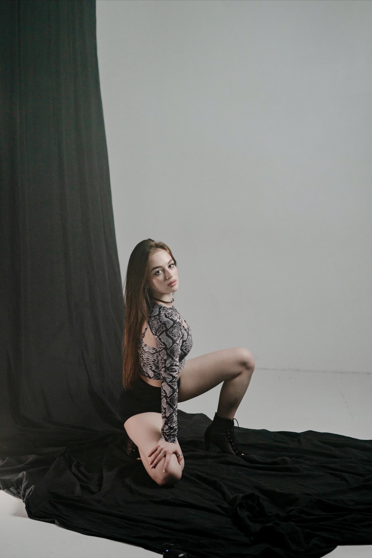 Grey Python Print Bolero