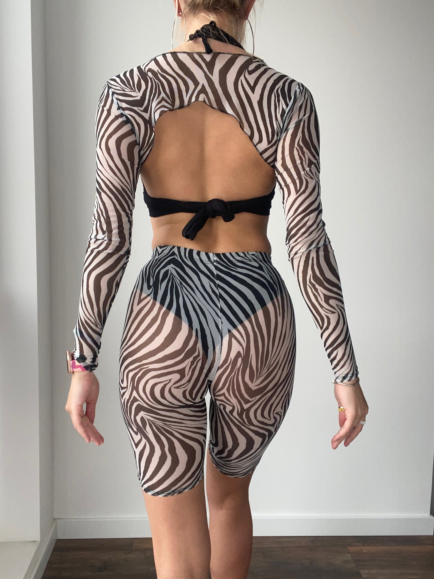 Zebra Mesh Bolero Shrug