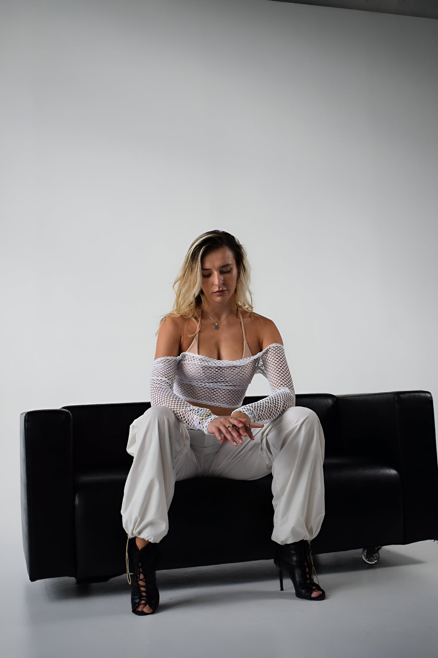 White Cargo Wide Leg Pants