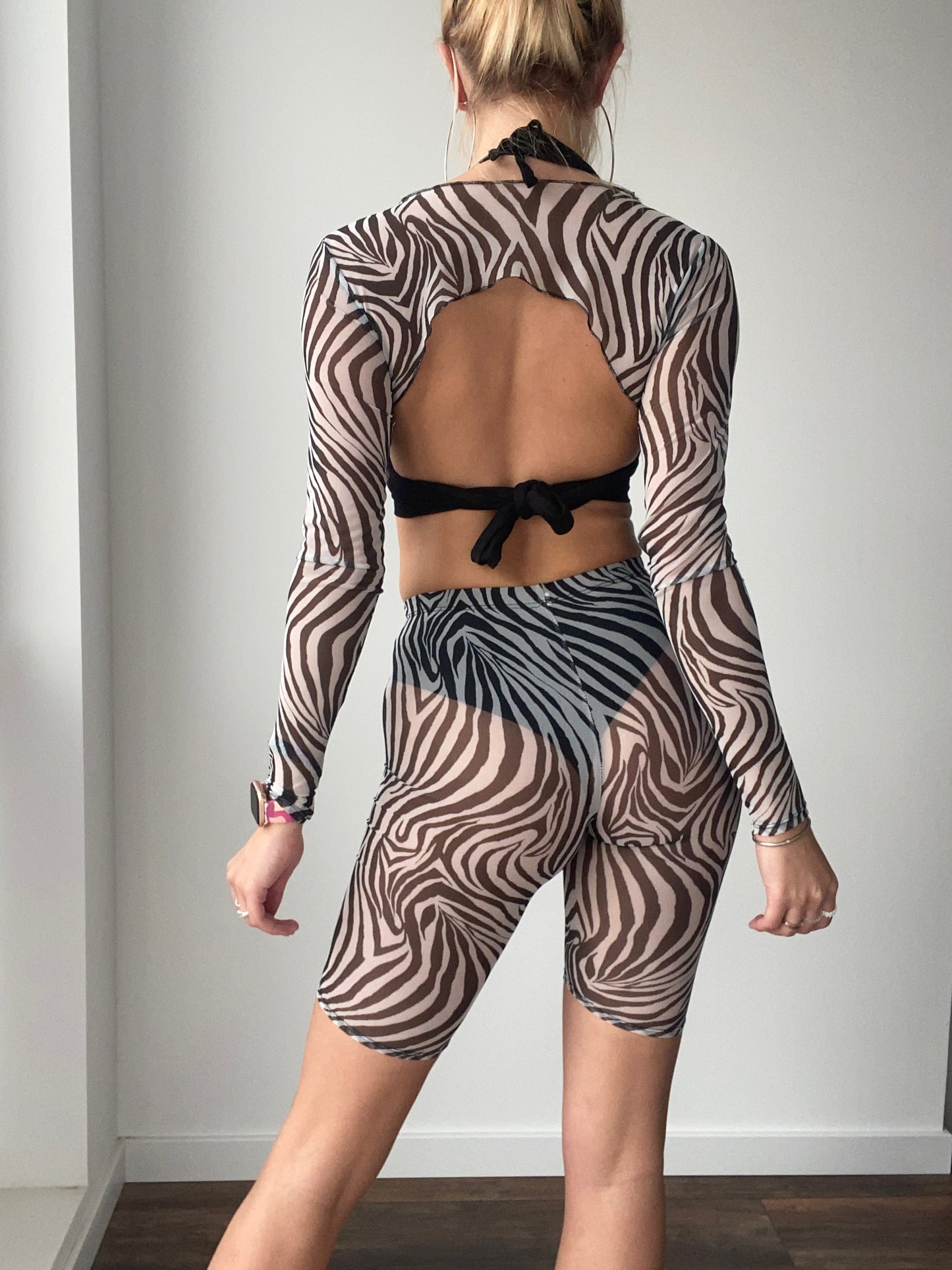 Zebra Mesh Bolero Shrug