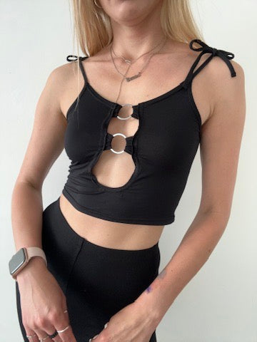 Knit Sleeveless Ring Detail Top