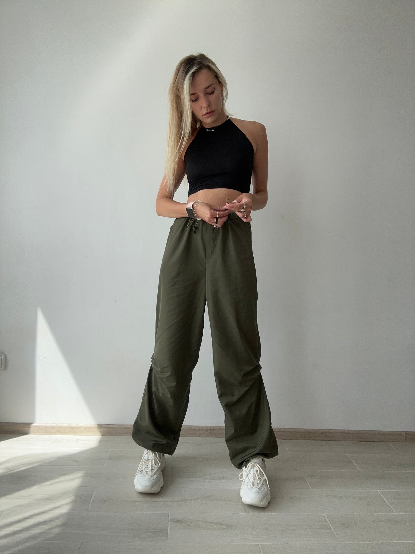 Black High Neck Tank Crop Top