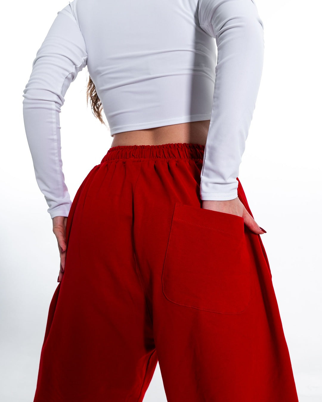 White Keyhole Long Sleeve Crop Top