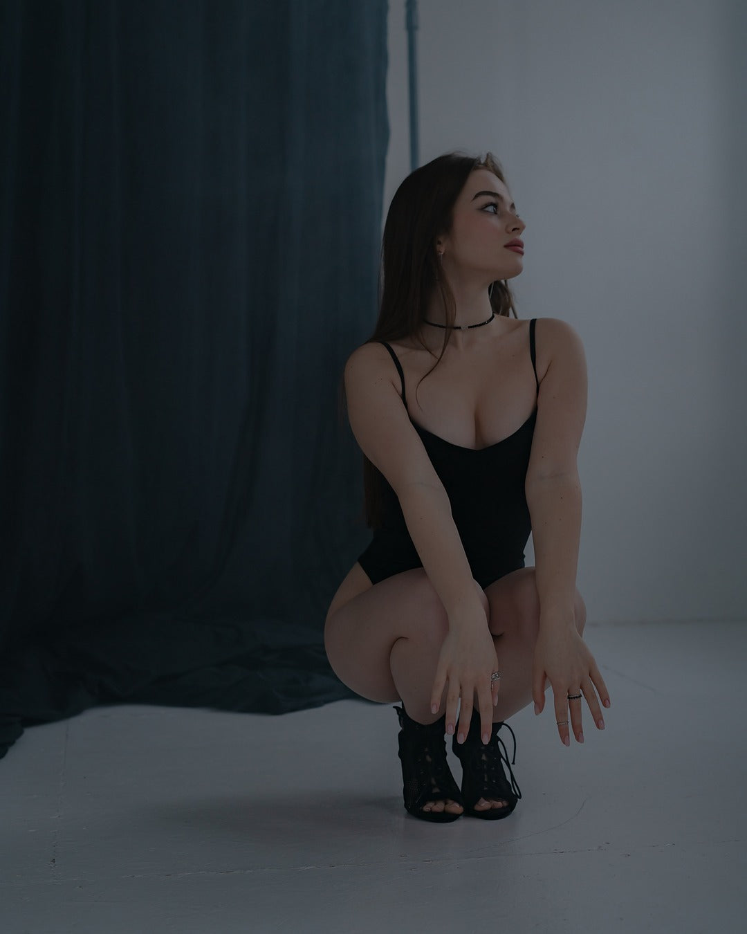 Black Convertible Bodysuit with Cups