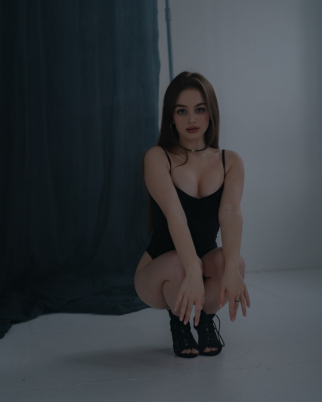 Black Convertible Bodysuit with Cups