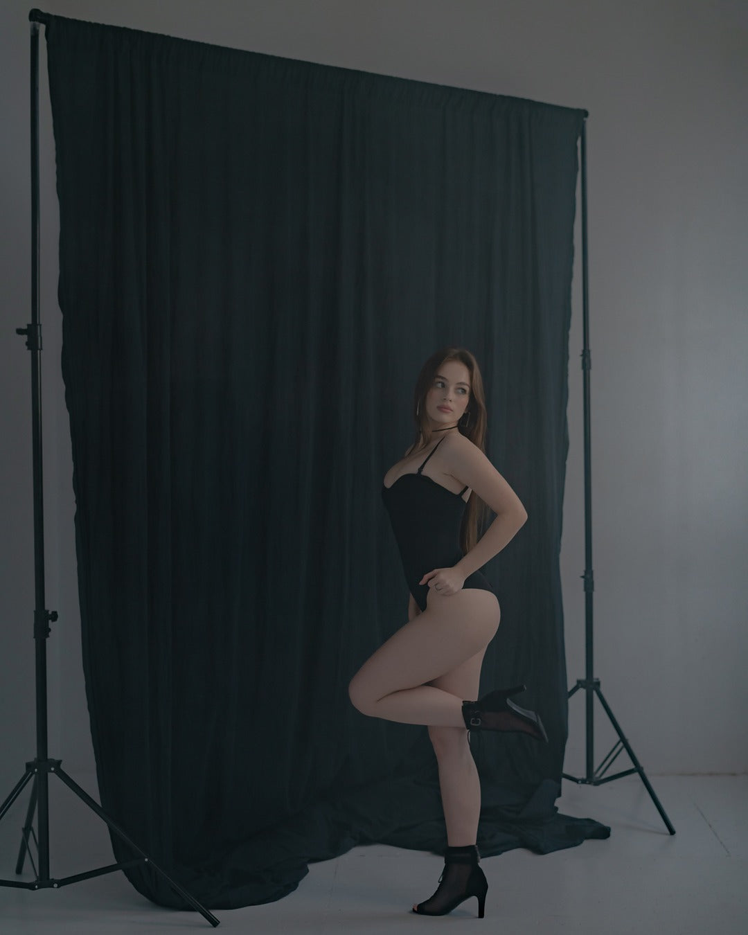 Black Convertible Bodysuit with Cups