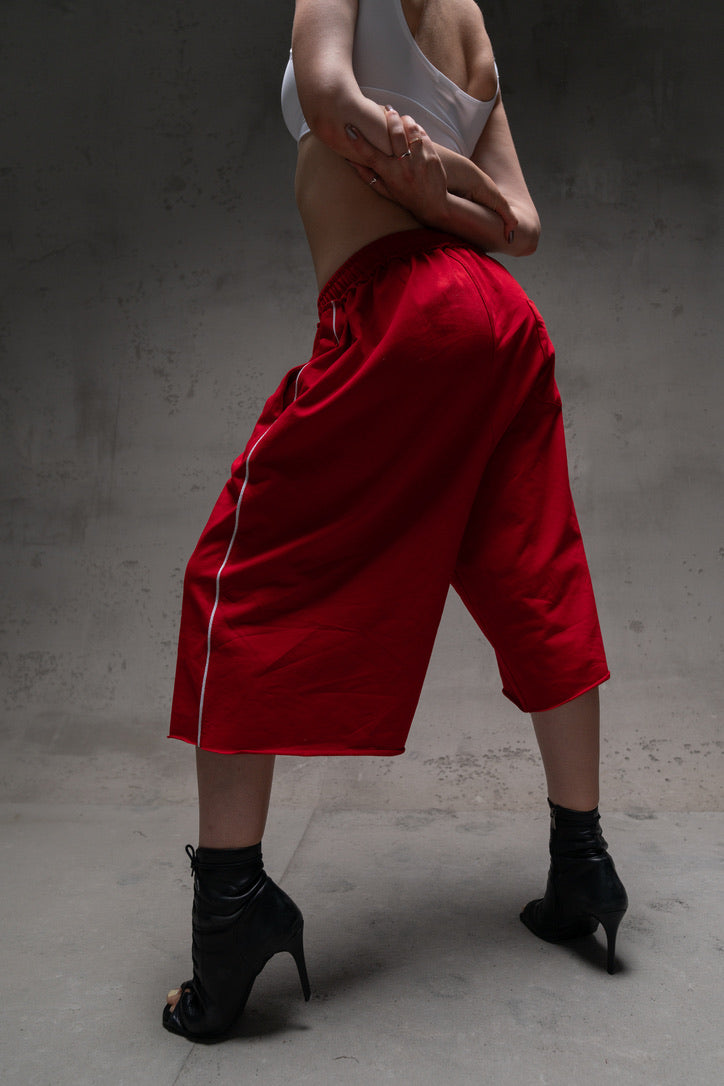 Red Hip Hop Dance Shorts