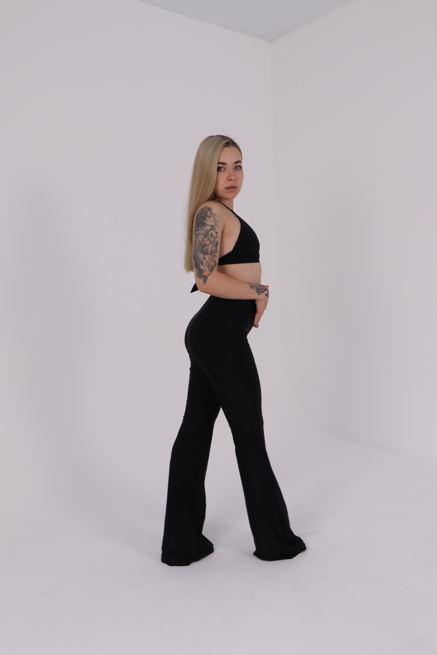 Black Leopard Ring Bralette Top