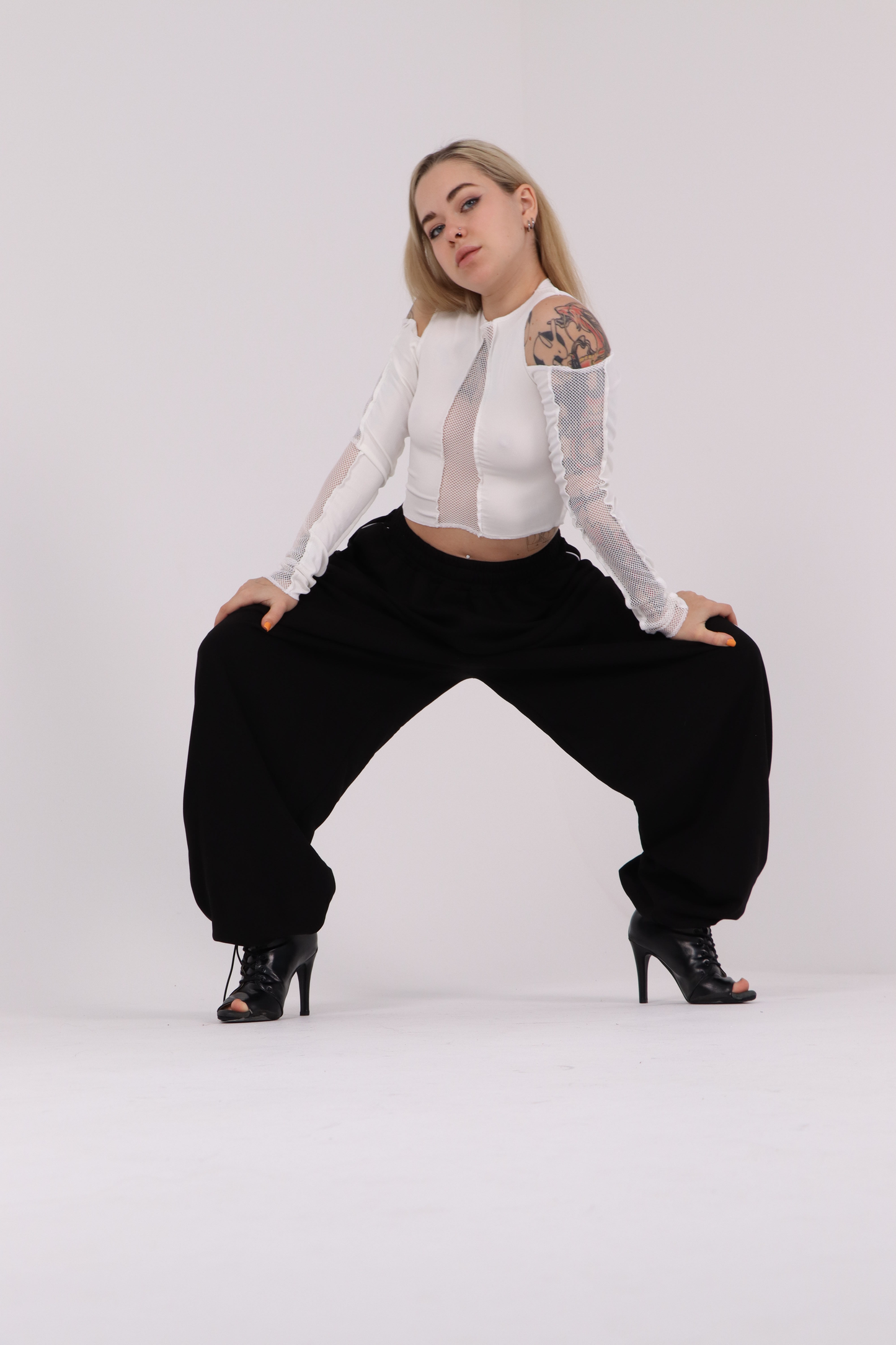 Black Hip Hop Wide Leg Pants
