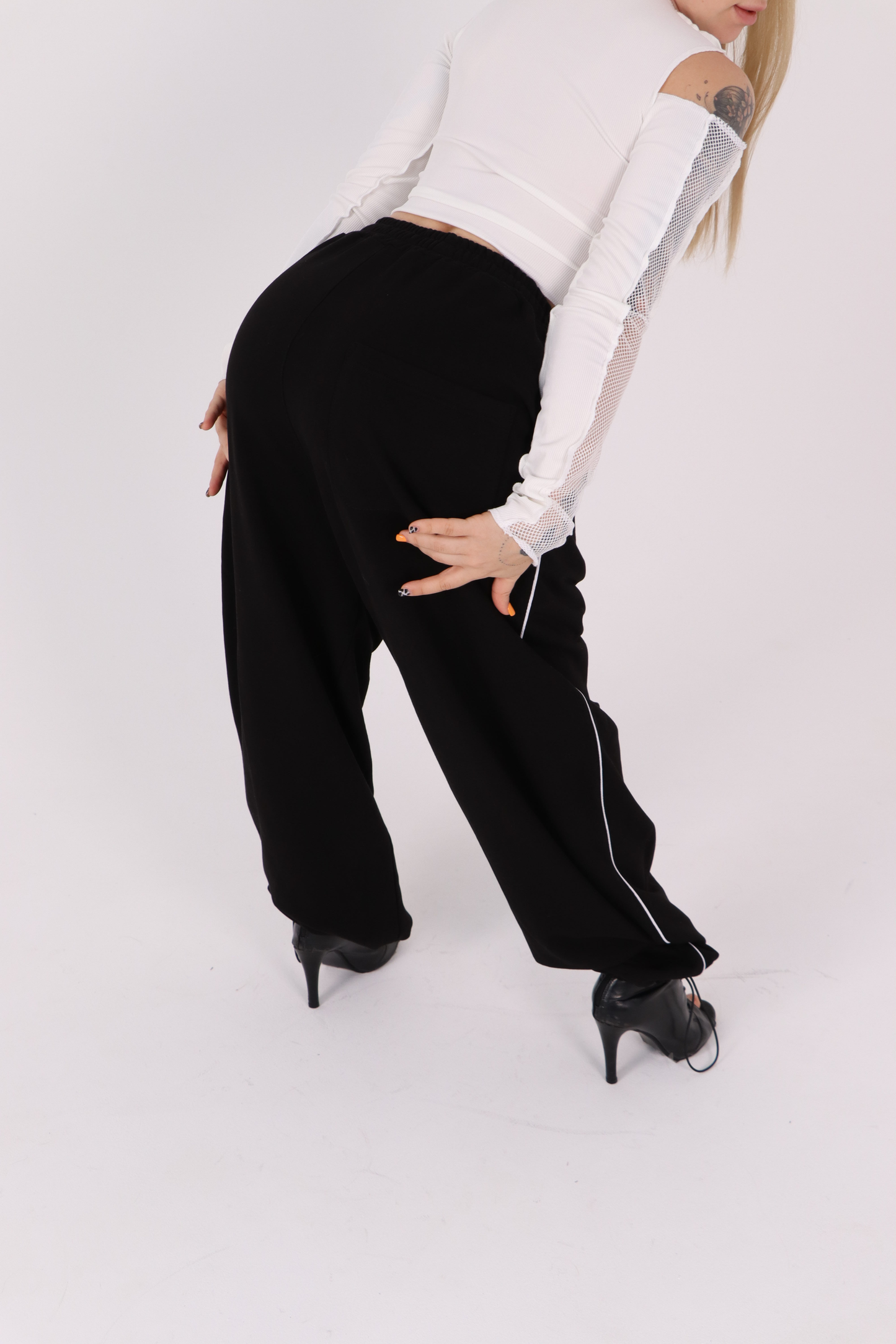 Black Hip Hop Wide Leg Pants