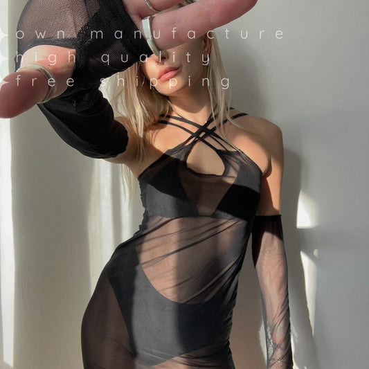 Mini Dress with Gloves