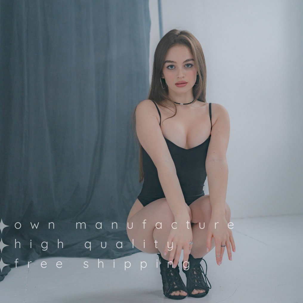 Black Convertible Bodysuit with Cups