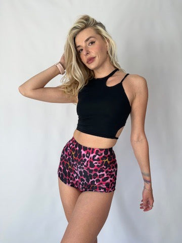 Black Cut-Out Performance Top