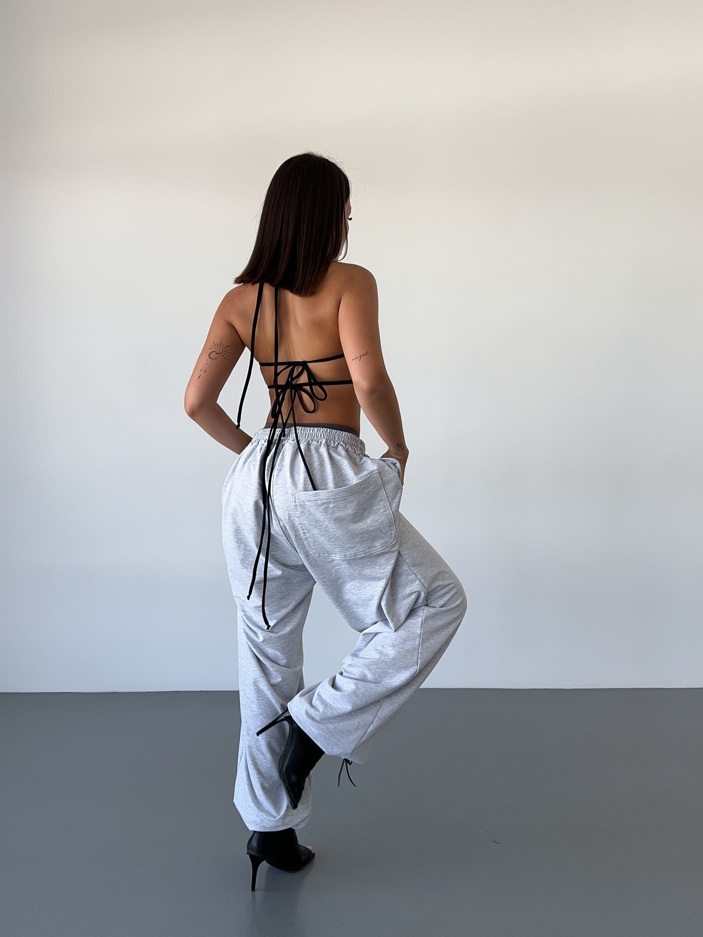 Grey Oversize Hip Hop Dance Pants