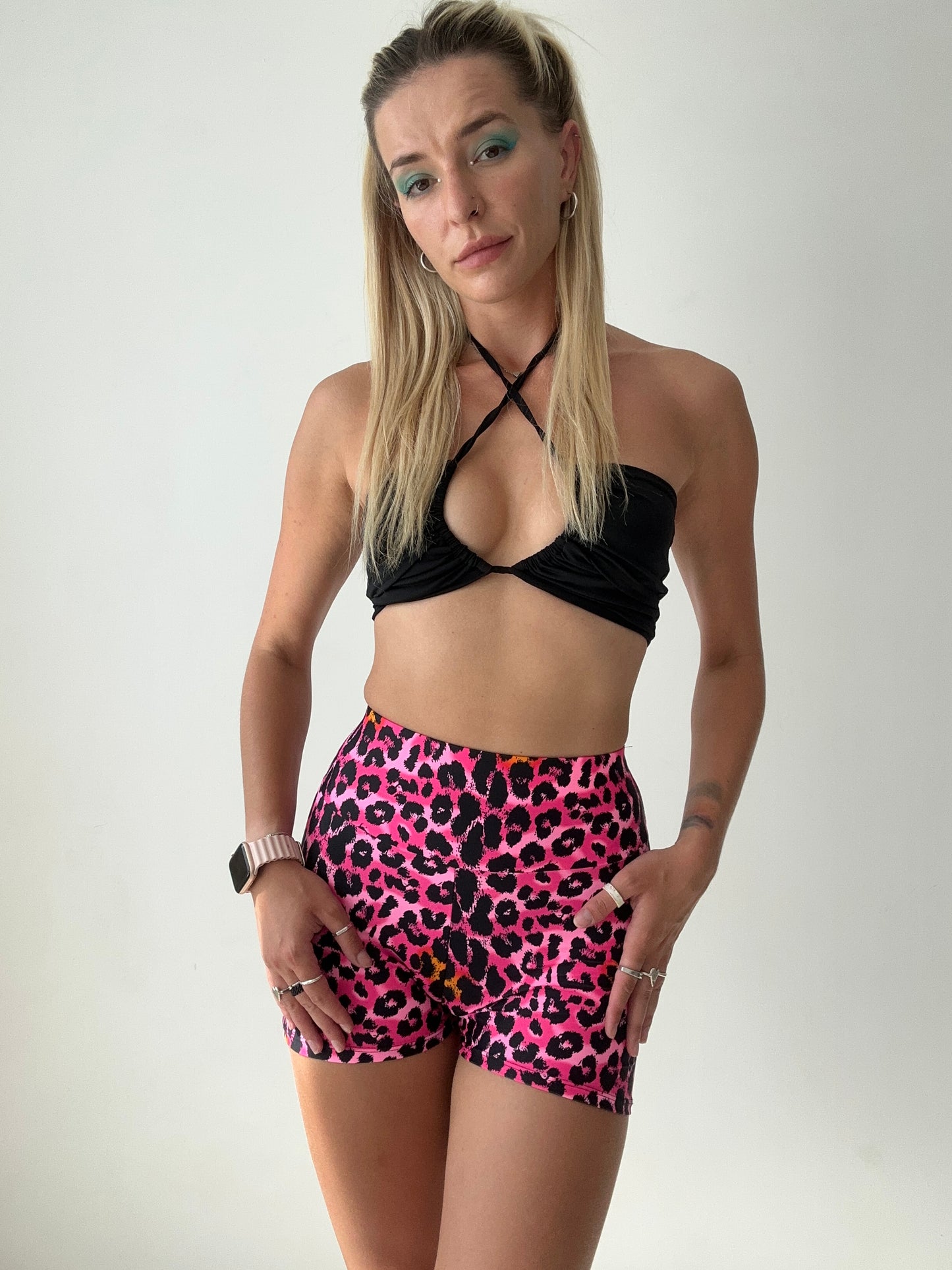 Pink Leopard Booty Dance Shorts