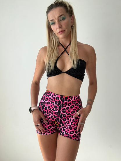 Pink Leopard Booty Dance Shorts