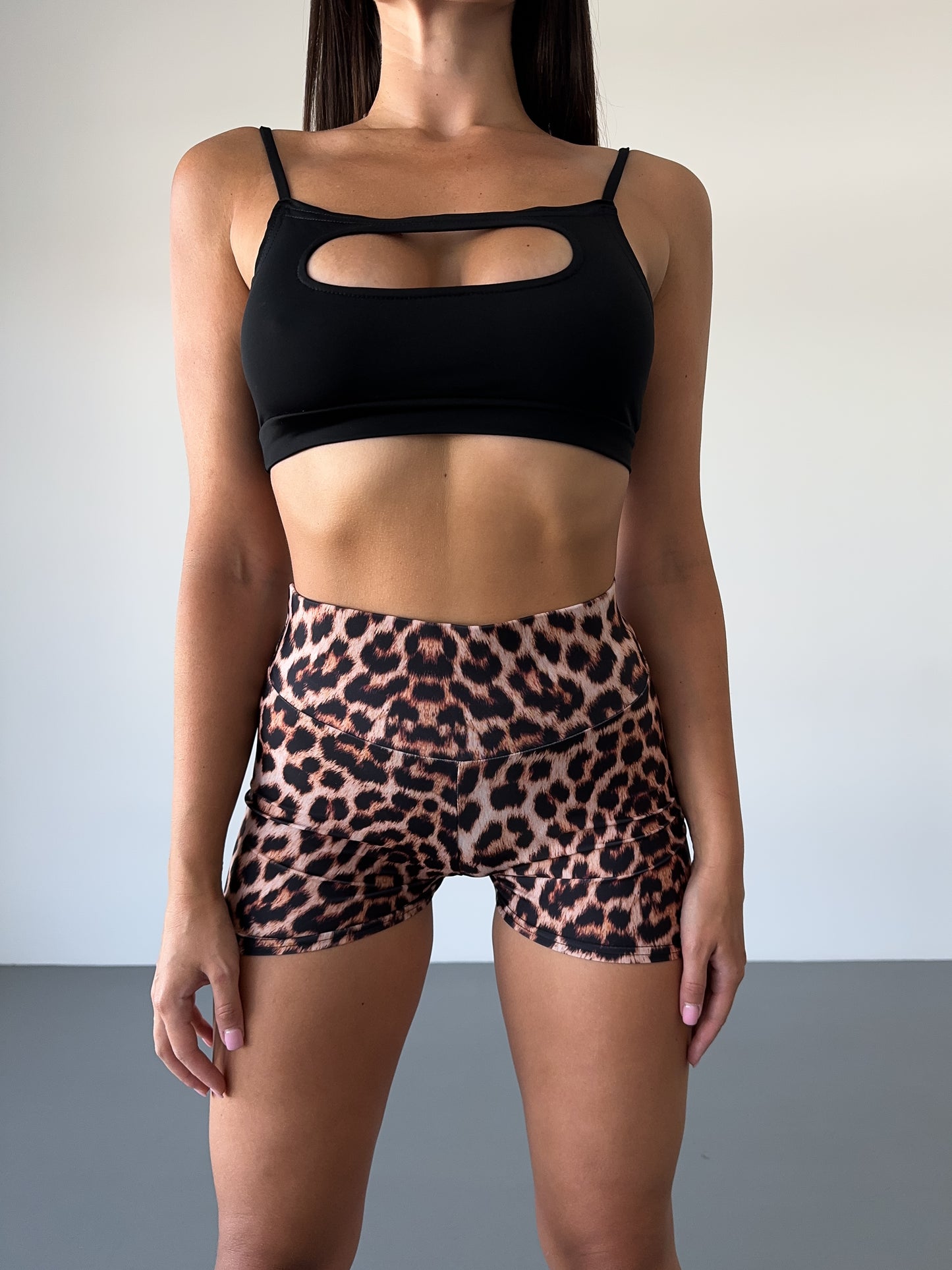 Black Strappy Oval Cut Out Top