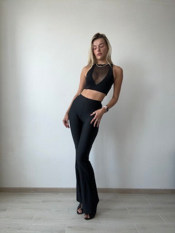 Sheer Panel Dance Top