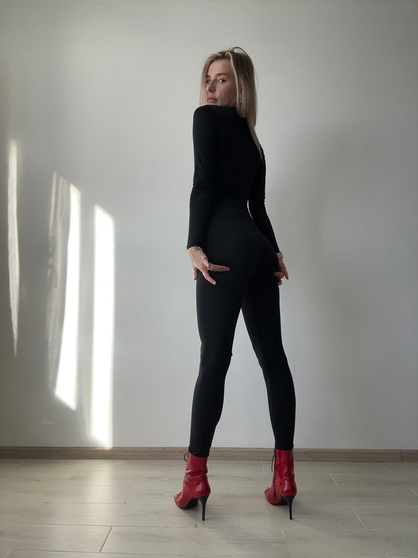 Black Cut Out Jumpsuit with Ties