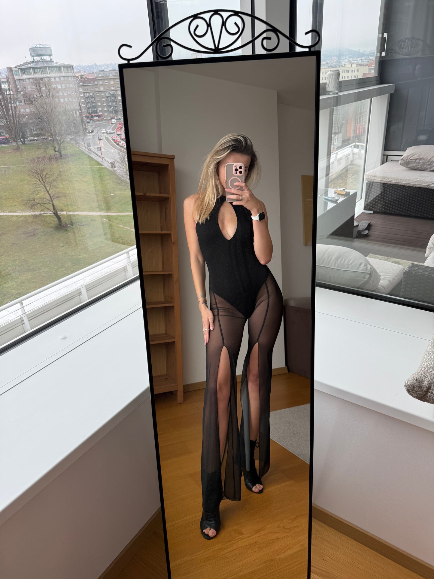 Mesh Pants Jumpsuit