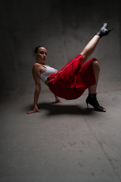 Red Hip Hop Dance Shorts