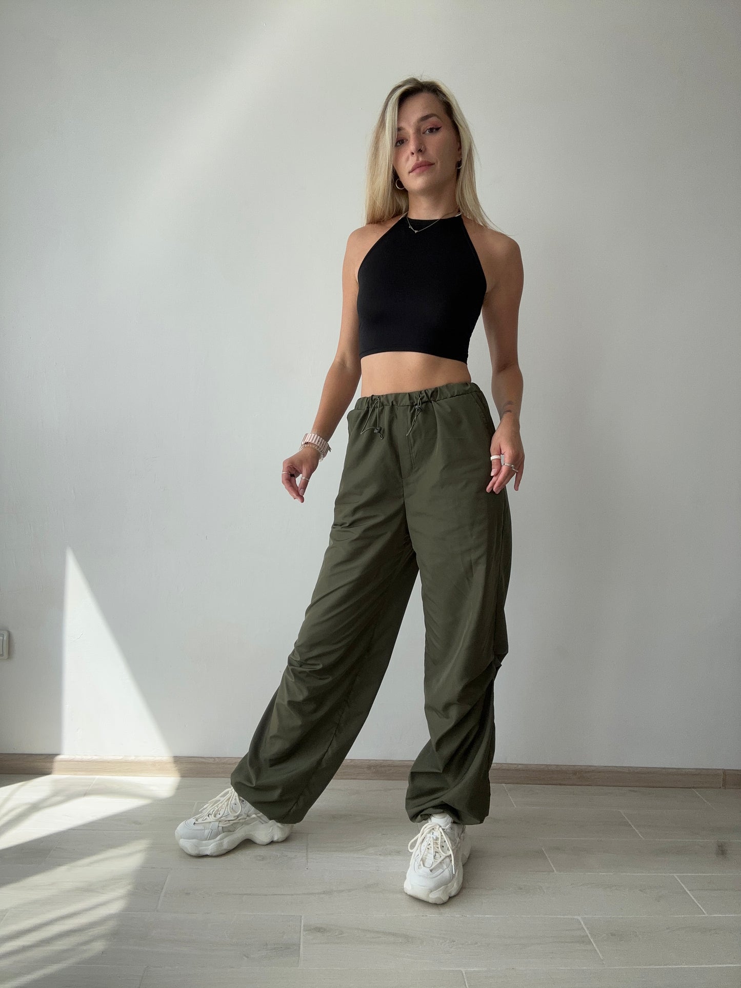 Black High Neck Tank Crop Top