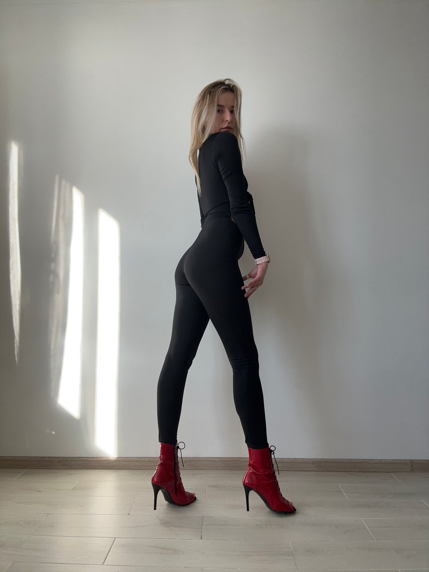 Black Cut Out Jumpsuit with Ties