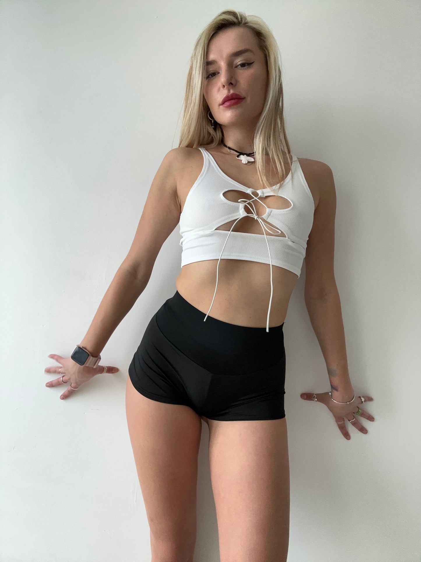 Black Ruffled Booty Shorts