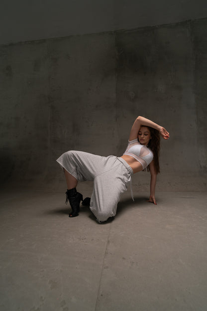 Grey Oversize Hip Hop Shorts