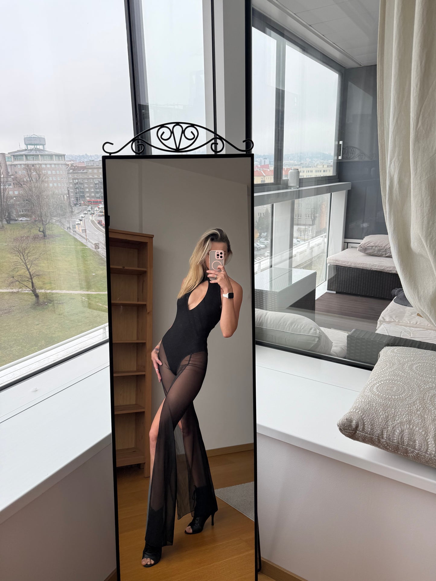 Mesh Pants Jumpsuit
