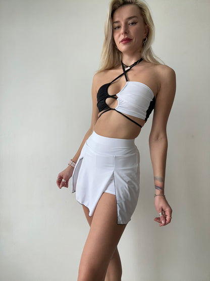 Black & White Multiway Tie Top