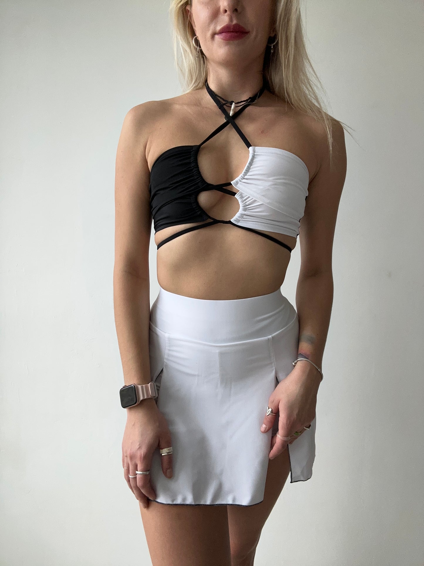 Black & White Multiway Tie Top