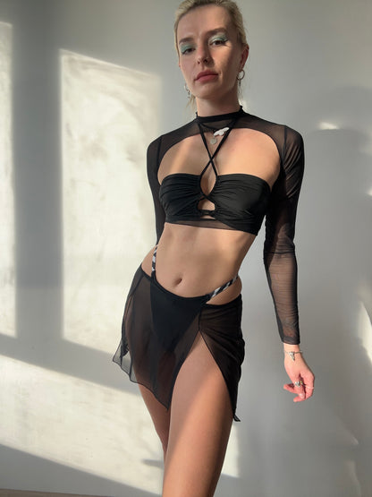 Black Panties with Zebra Insert