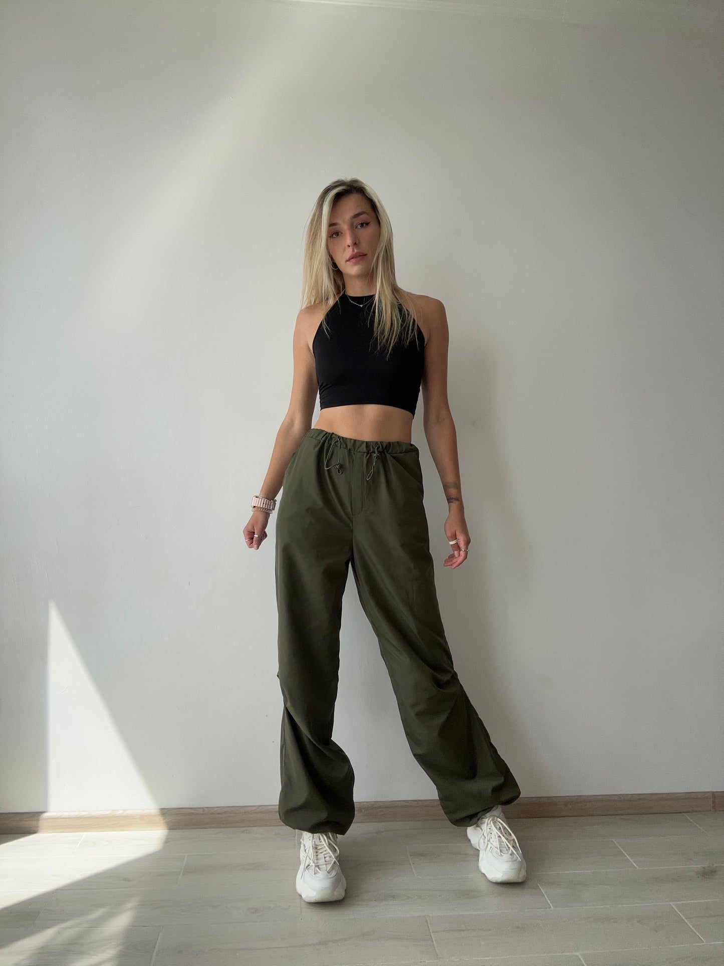 Black High Neck Tank Crop Top