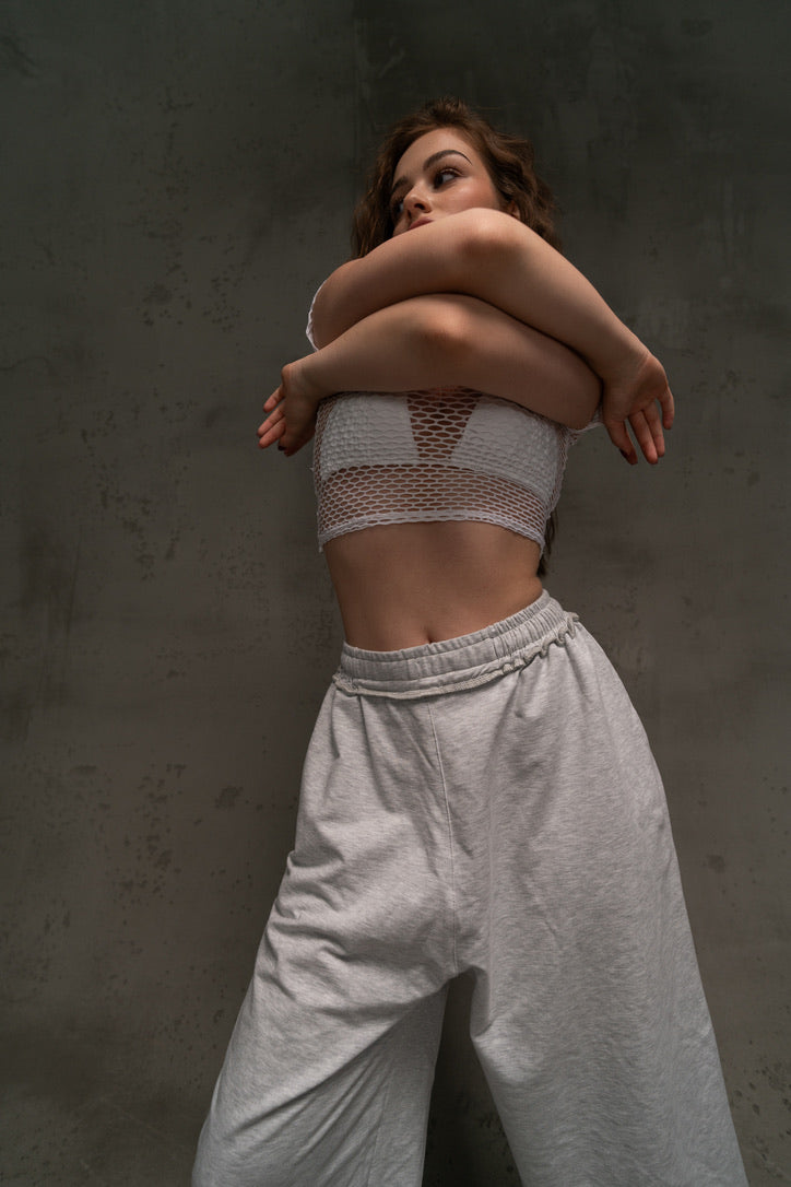 Grey Oversize Hip Hop Shorts