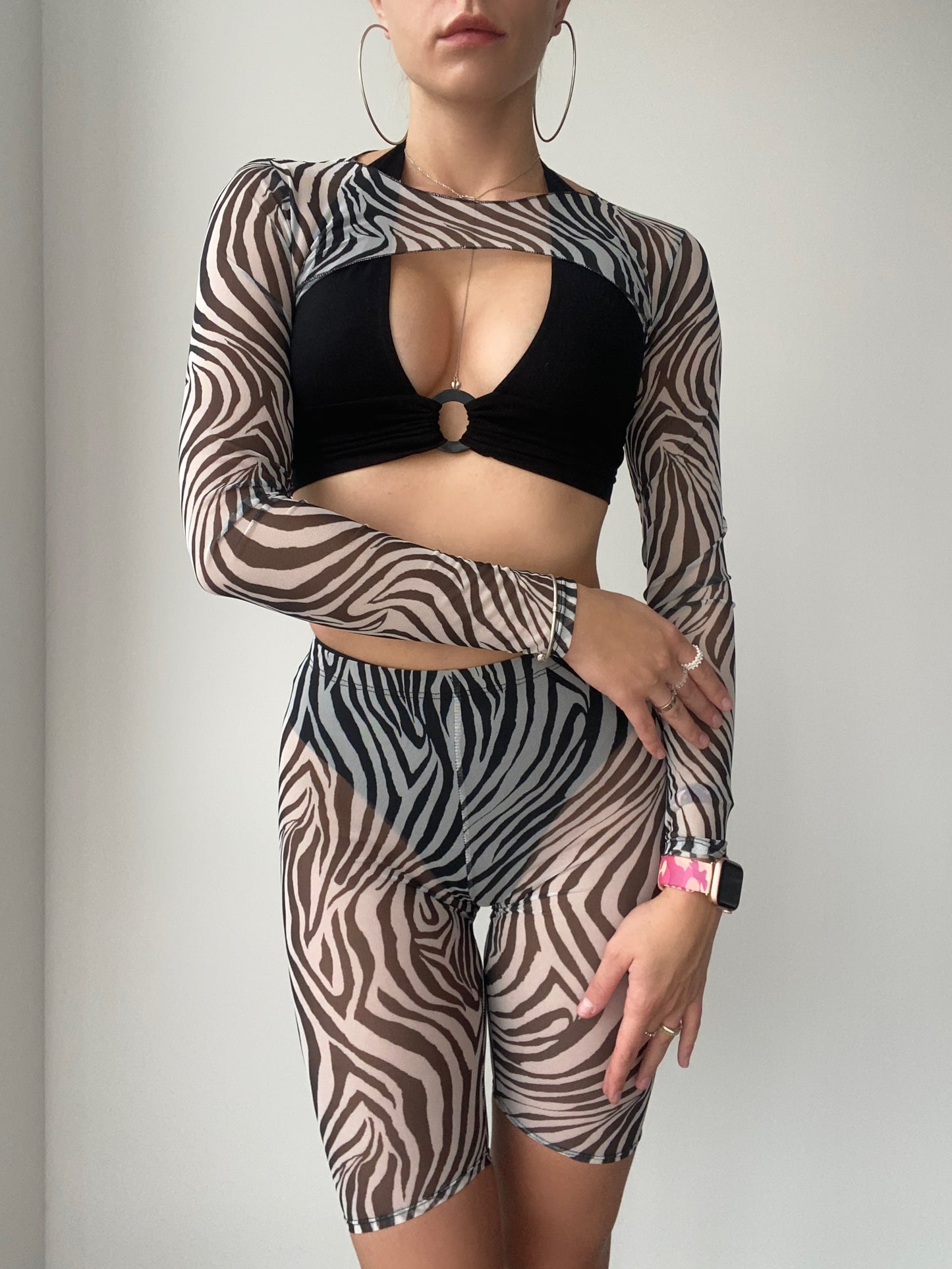 Zebra Mesh Bolero Shrug