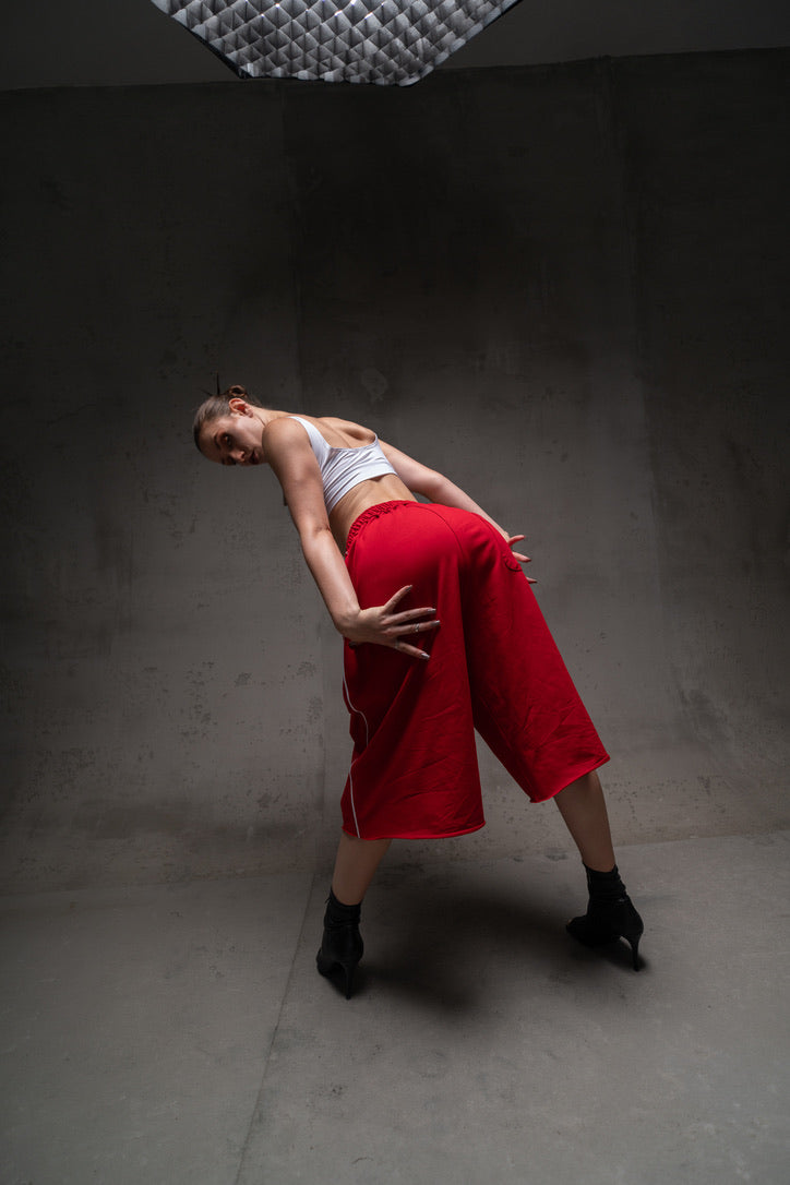 Red Hip Hop Dance Shorts