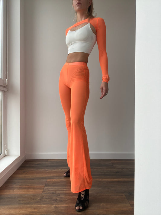 Orange Mesh Bolero Sleeves