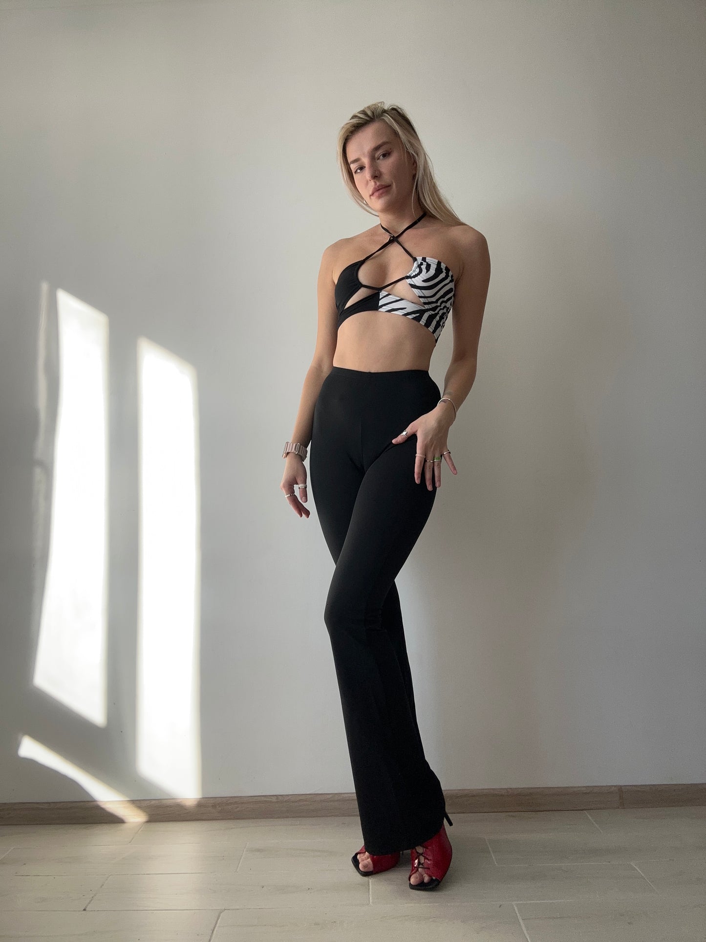 Black Flared Dance Pants