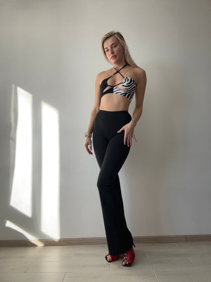 Black Flared Dance Pants