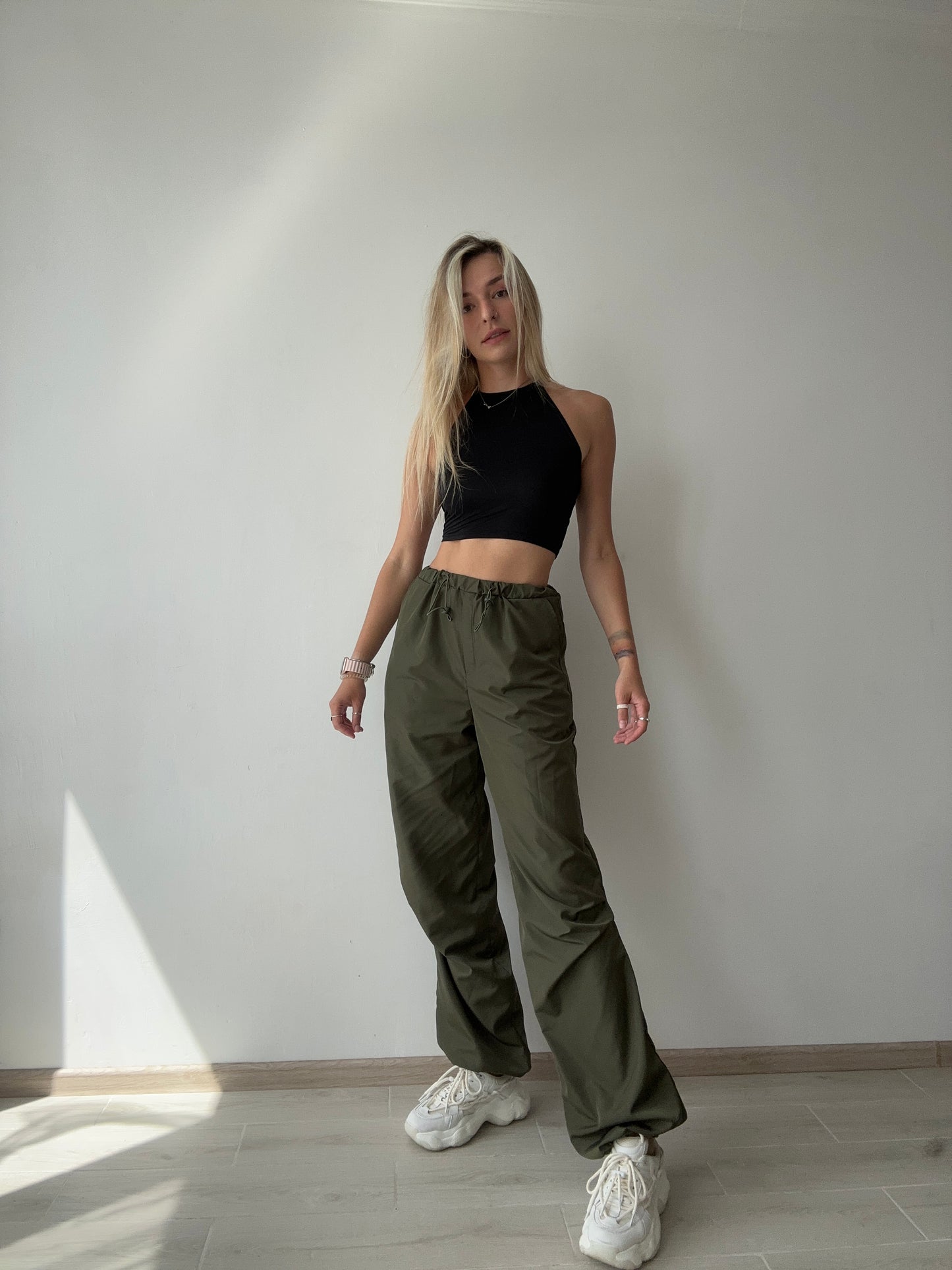 Black High Neck Tank Crop Top