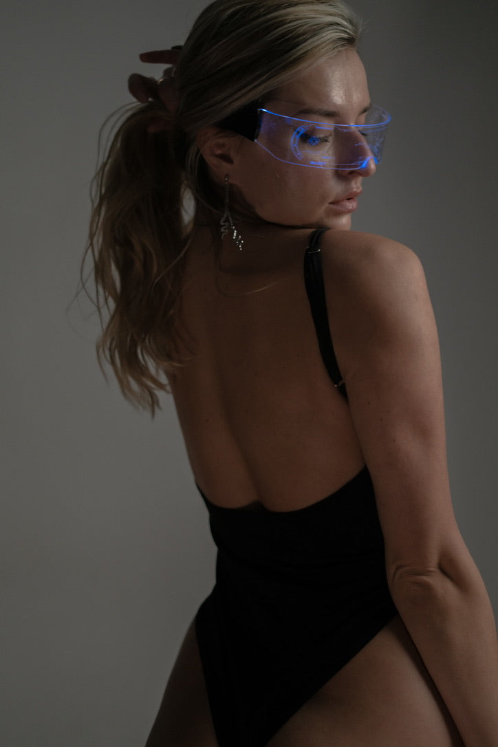 Black Strappy Backless Bodysuit