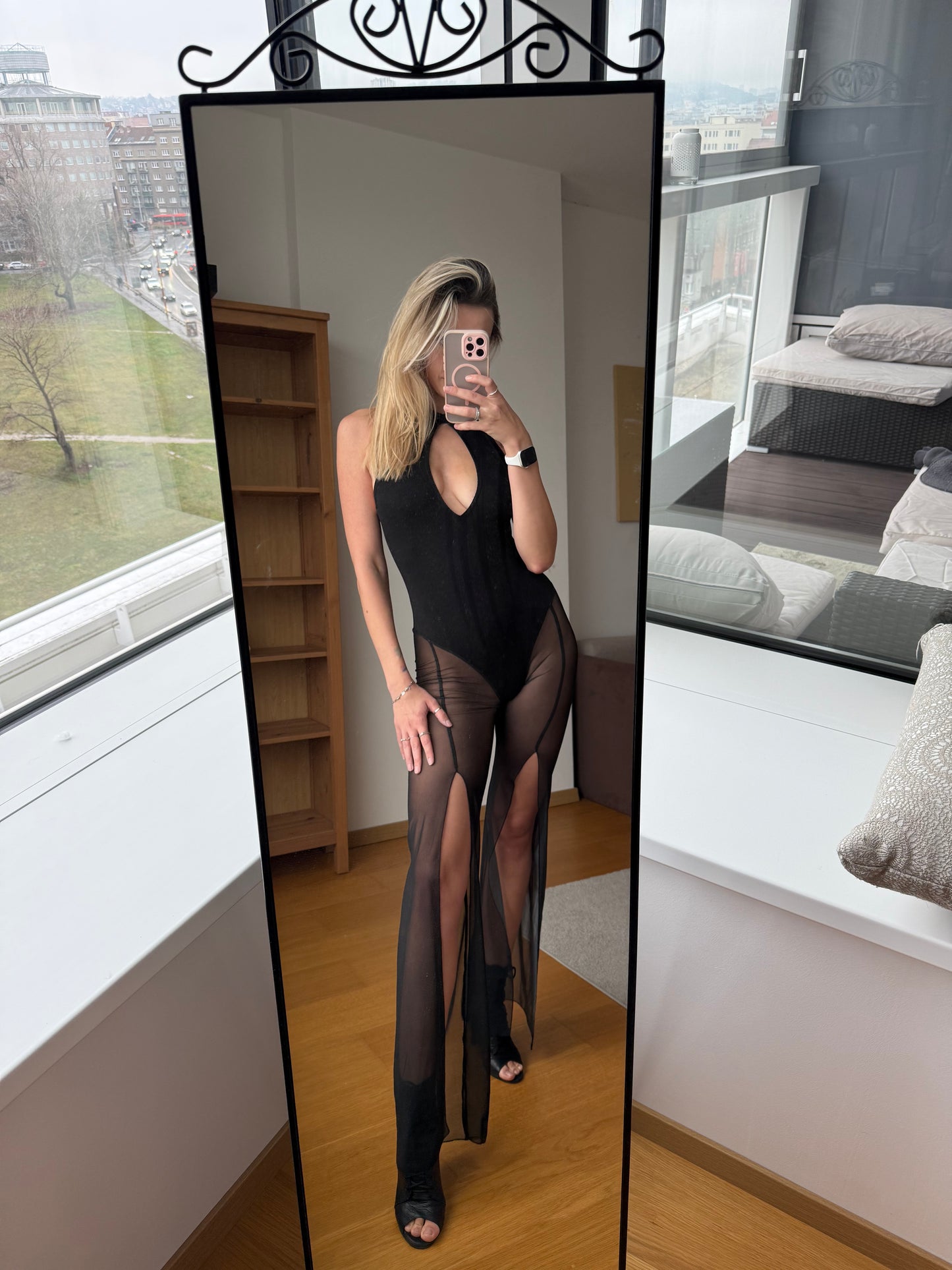 Mesh Pants Jumpsuit